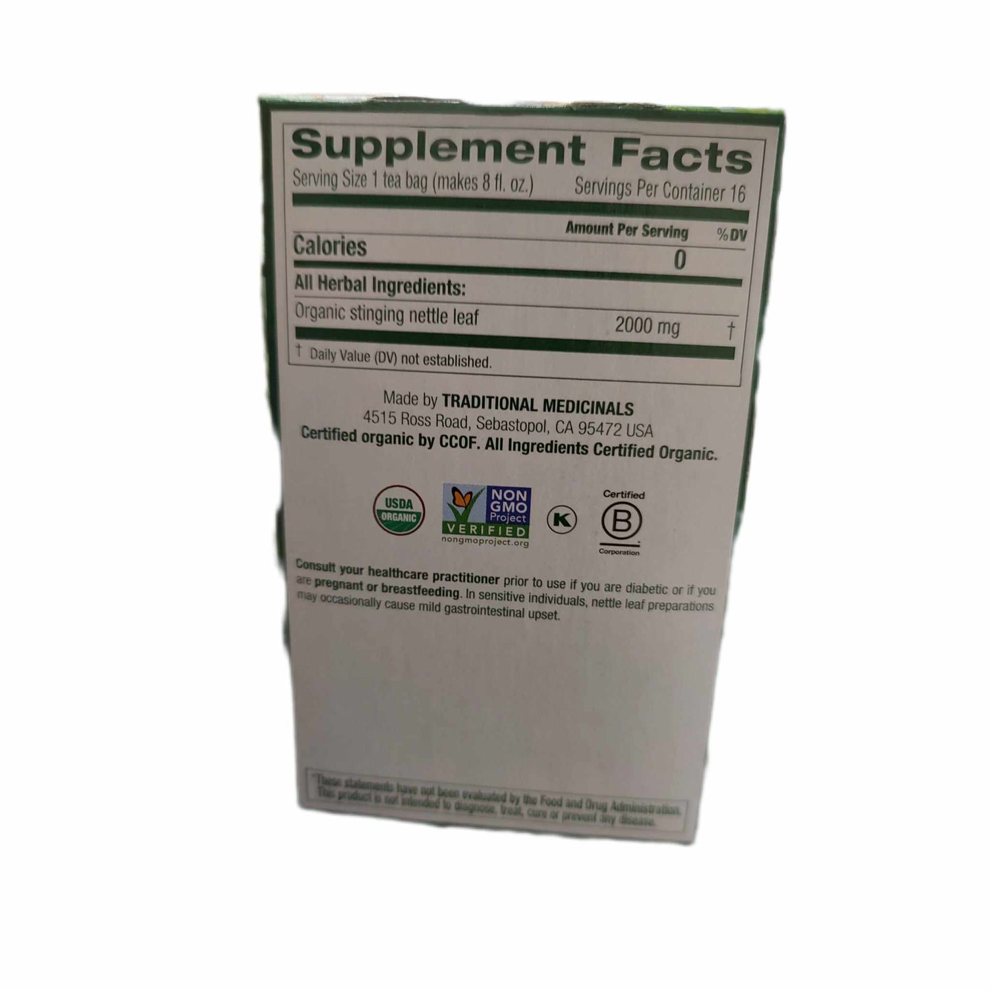 Traditional Medicinals Organic Nettle Leaf Tea
