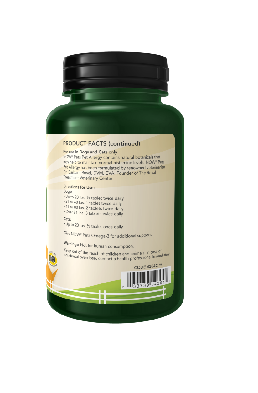 NOW Foods Pet Allergy Chewable Tablet
