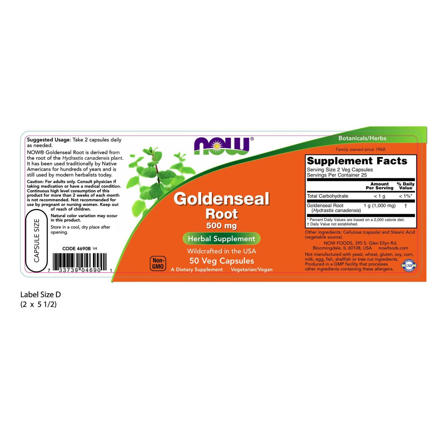 NOW Foods Goldenseal Root