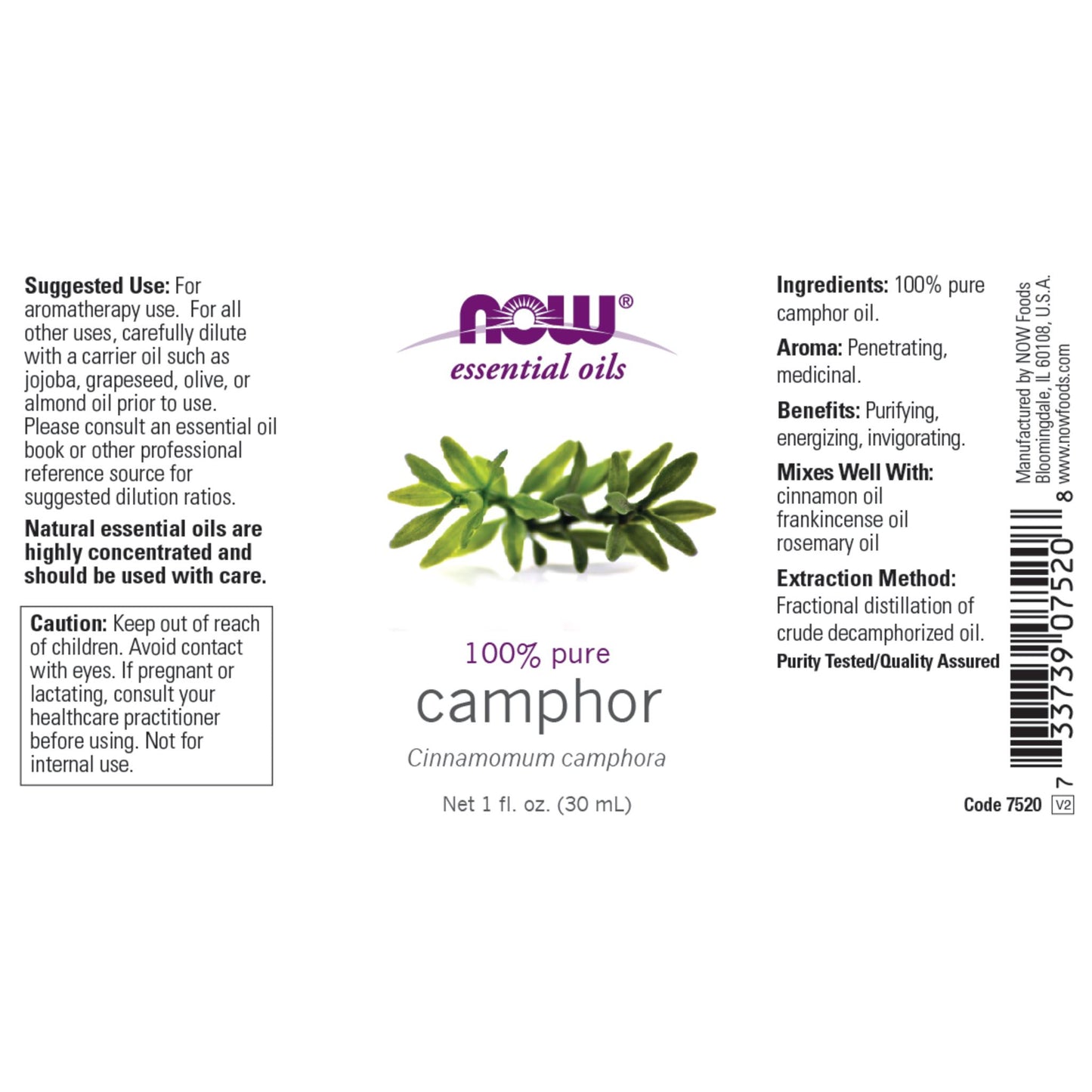 NOW Foods Camphor Essential Oil