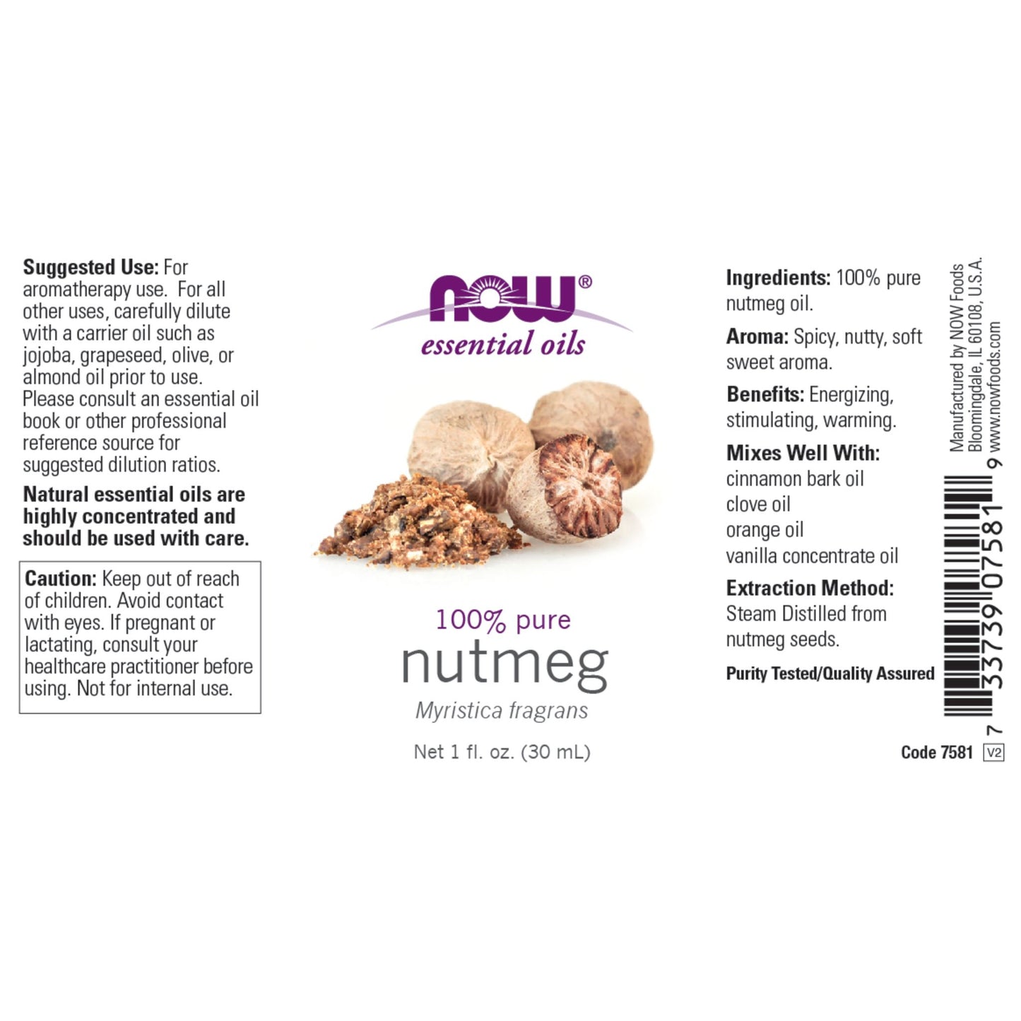 NOW Foods Nutmeg Essential Oil