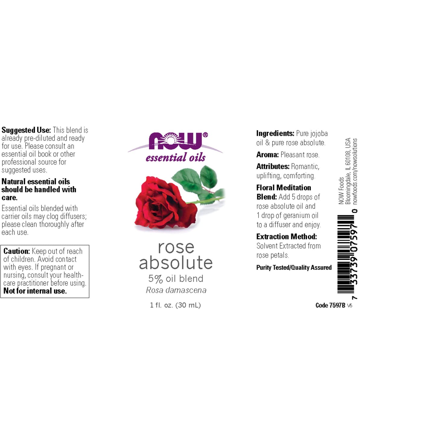 NOW Foods Rose Absolute Blend