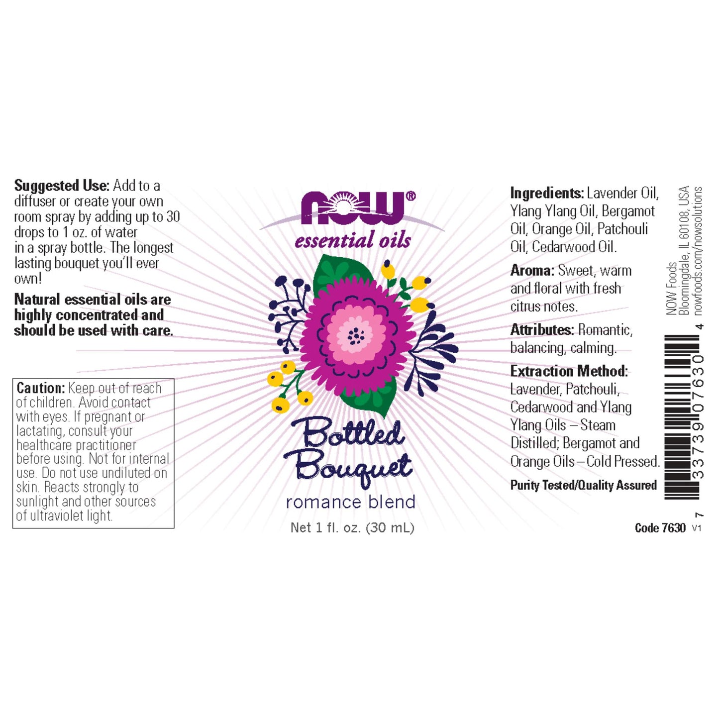 NOW Foods Bottled Bouquet Essential Oil Blend