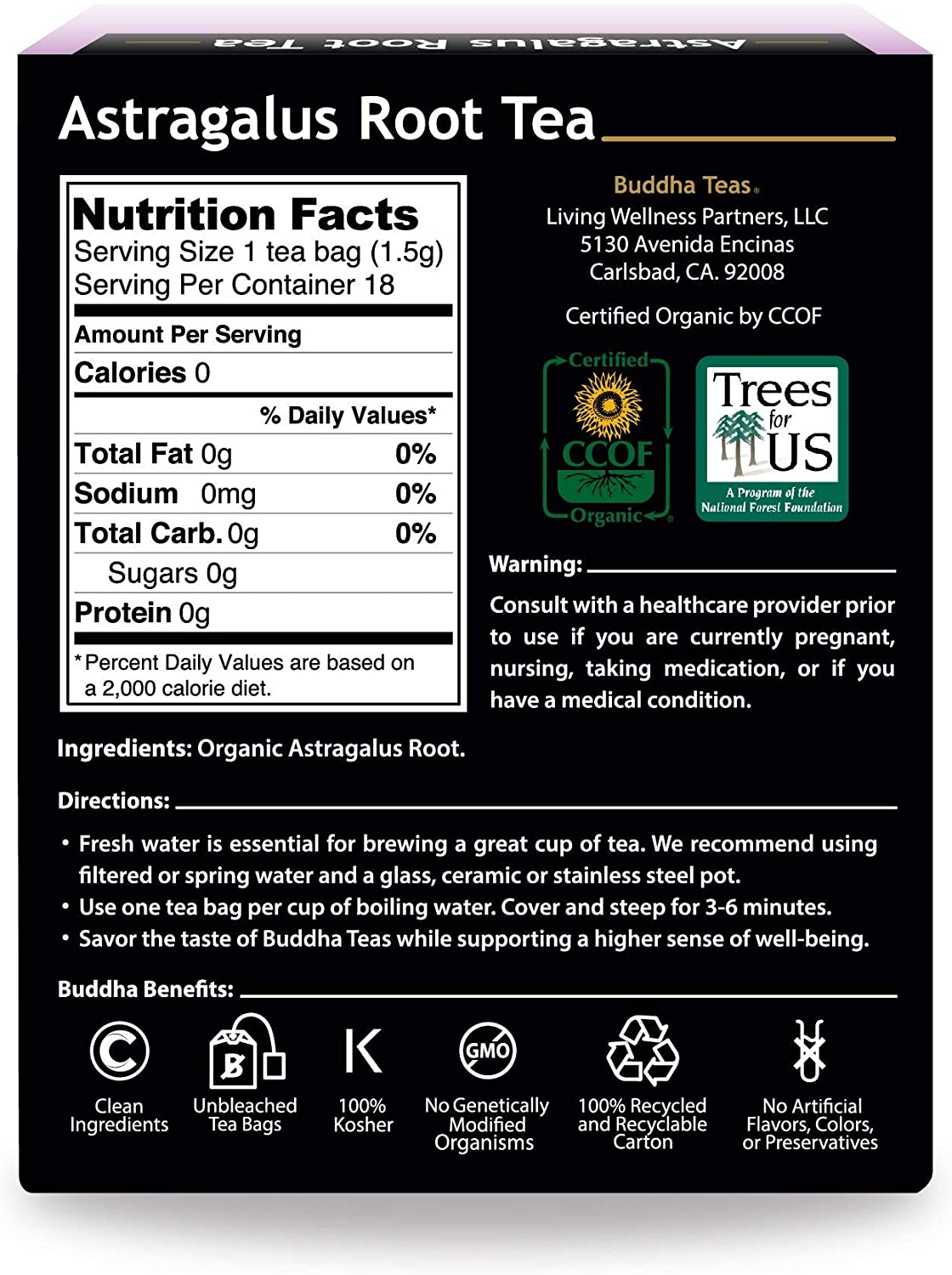 Buddha Organic Astragalus Root Tea