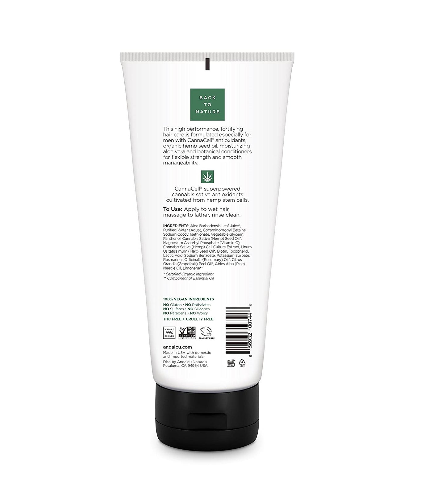 Andalou Naturals Men Fortifying Shampoo + Conditioner 3-in-1