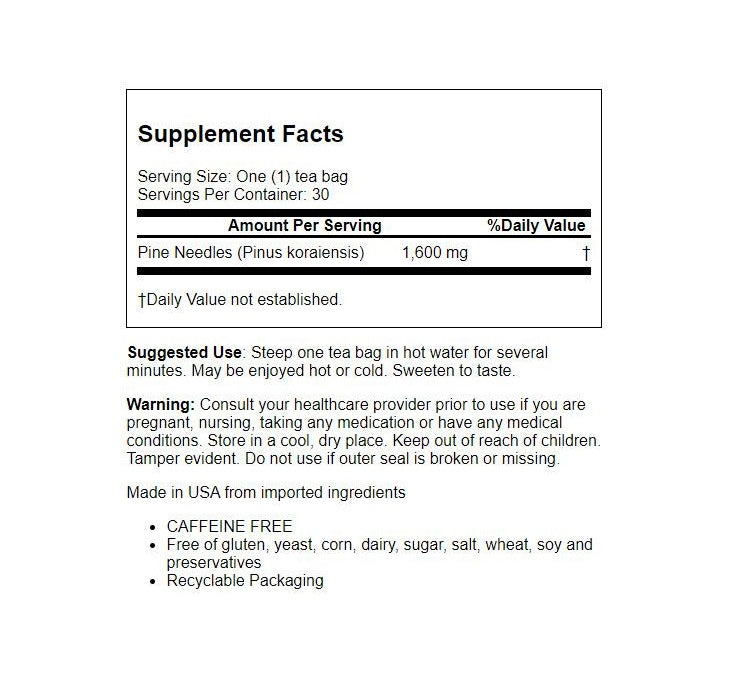 Bio Nutrition Pine Needle Tea