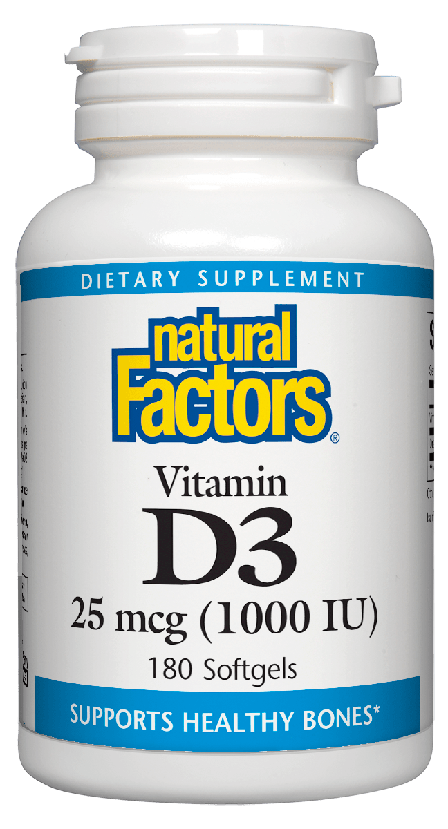 Natural Factors Vitamin D3 25 mcg (1000 IU)