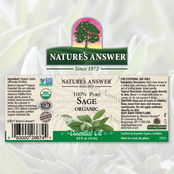 Nature's Answer Sage Essential Oil Organic