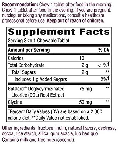 Nature's Way DGL ULTRA 10:1 Extra Strength, German Chocolate Flavored