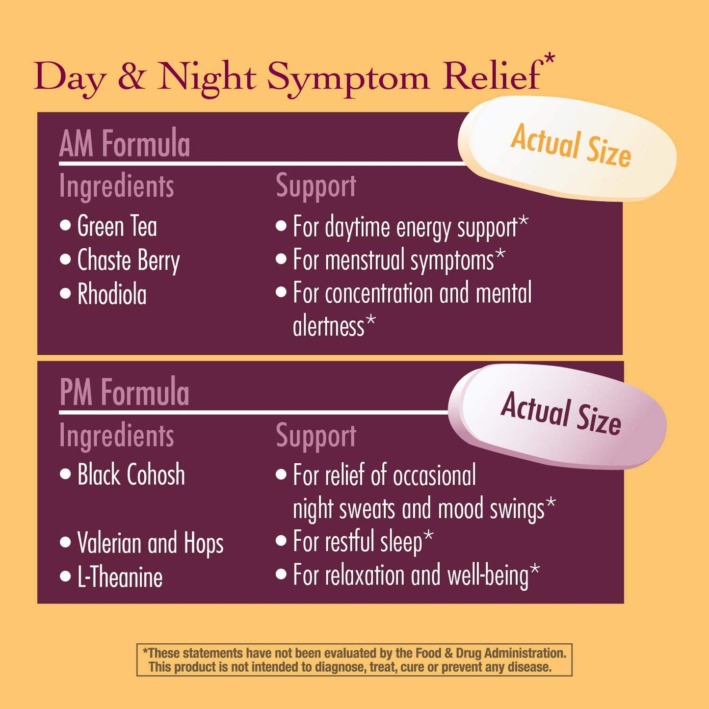 Nature's Way AM/PM PeriMenopause Formula Hormone-Free Day & Night Relief