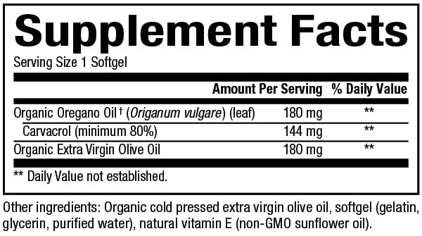 Natural Factors Oil Of Oregano Softgels