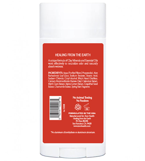 Zion Health Clay Dry Silk - Spring Rain Vegan Deodorant