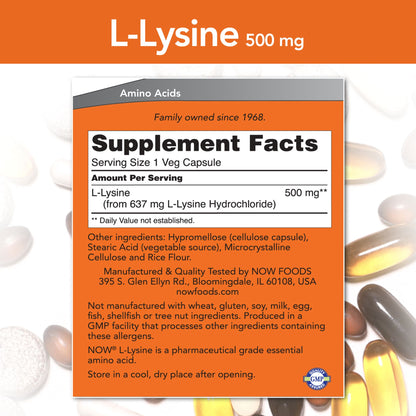 NOW Foods L-Lysine 500mg