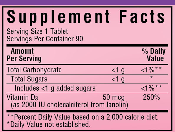 Bluebonnet Vitamin D-3 Chewable 2000