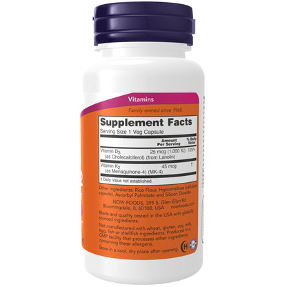 NOW Foods Vitamin D-3 & K-2