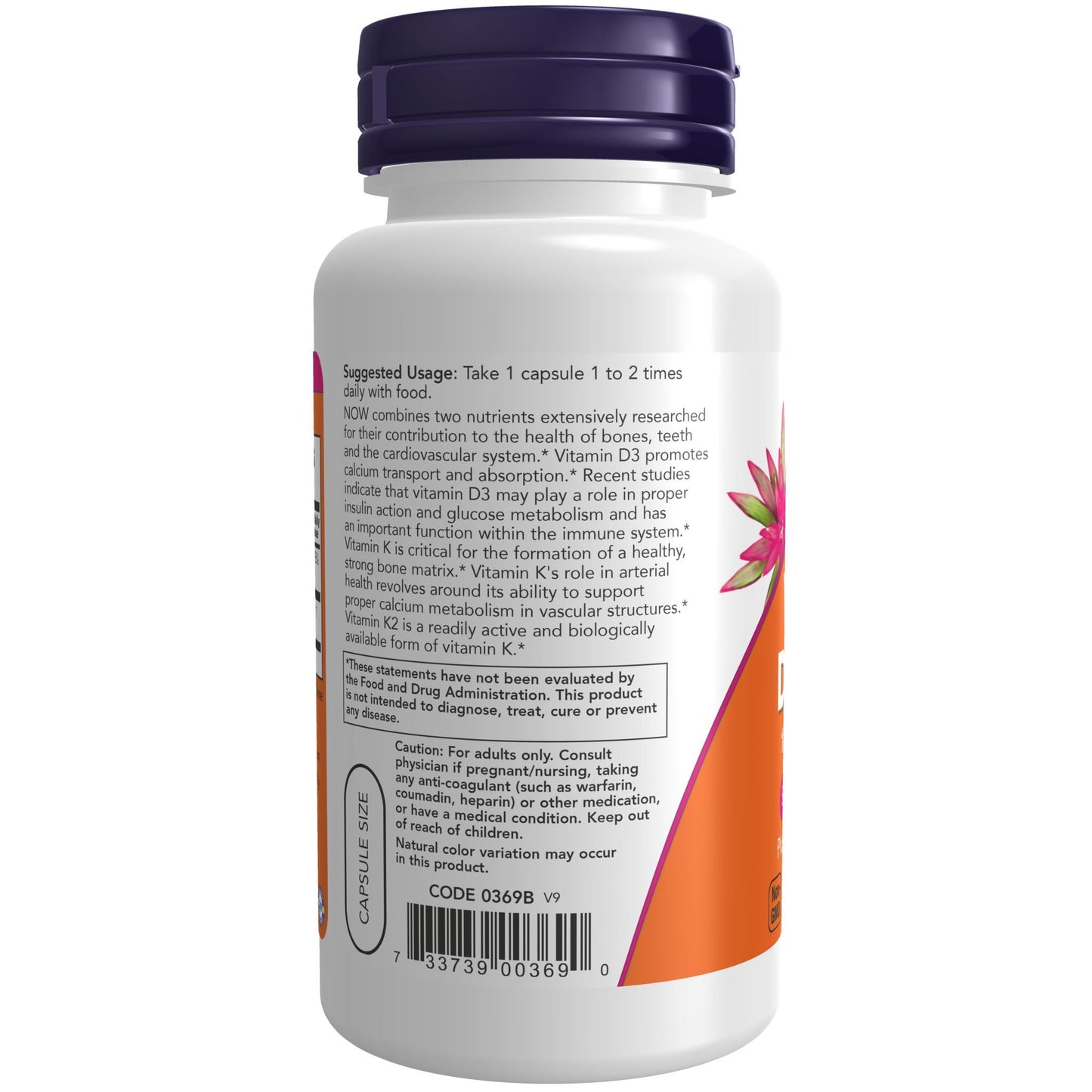 NOW Foods Vitamin D-3 & K-2