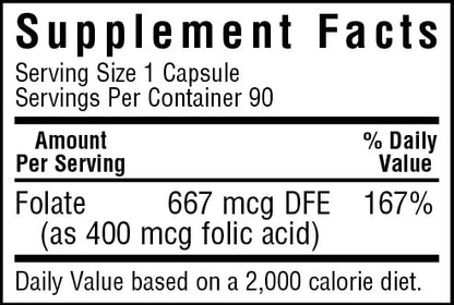 Bluebonnet Folic Acid