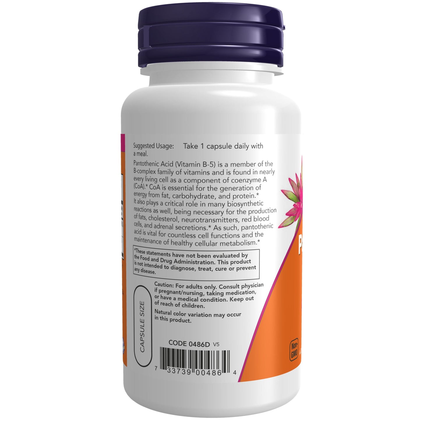 NOW Foods Pantothenic Acid 500mg