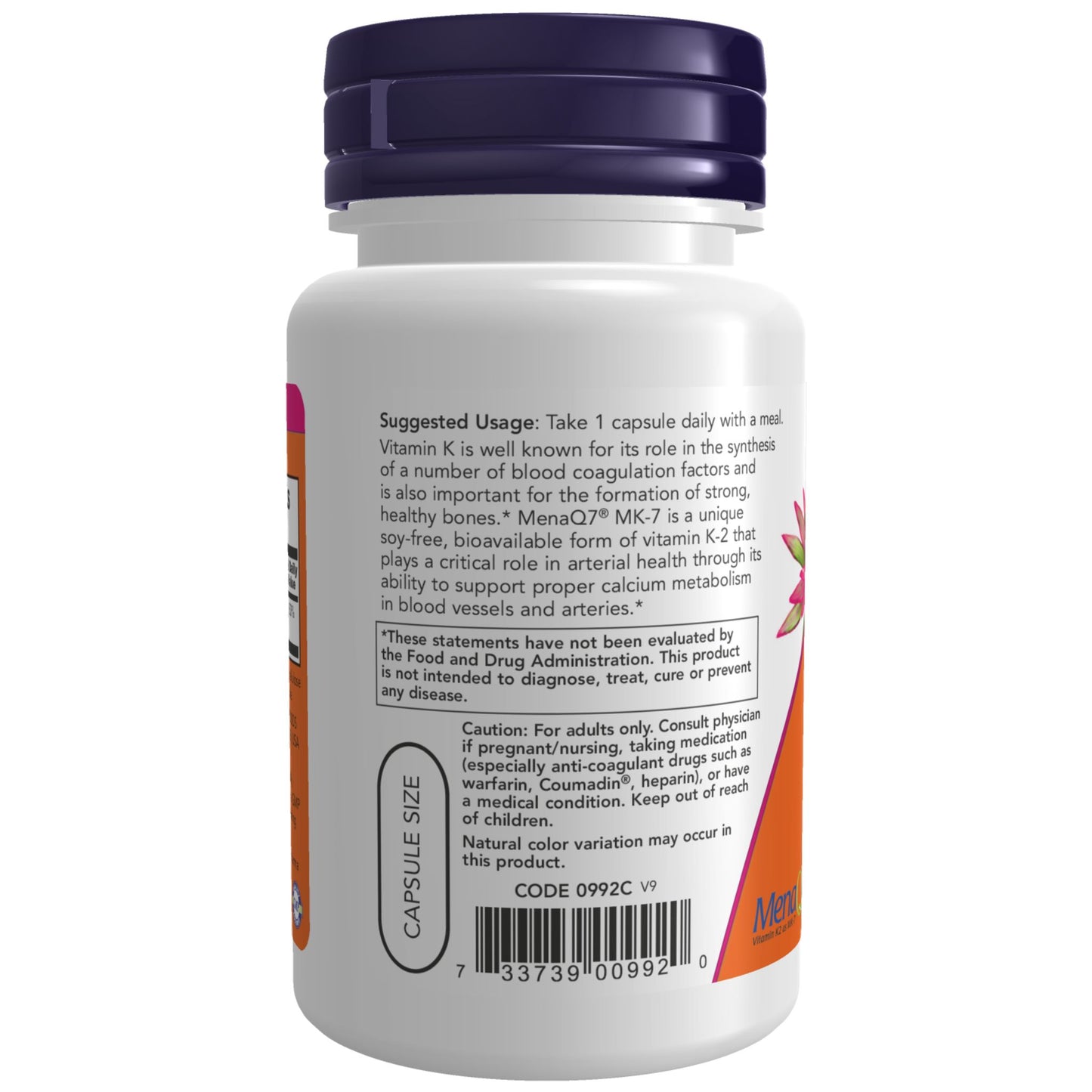 NOW Foods MK-7 Vitamin K2 100mcg