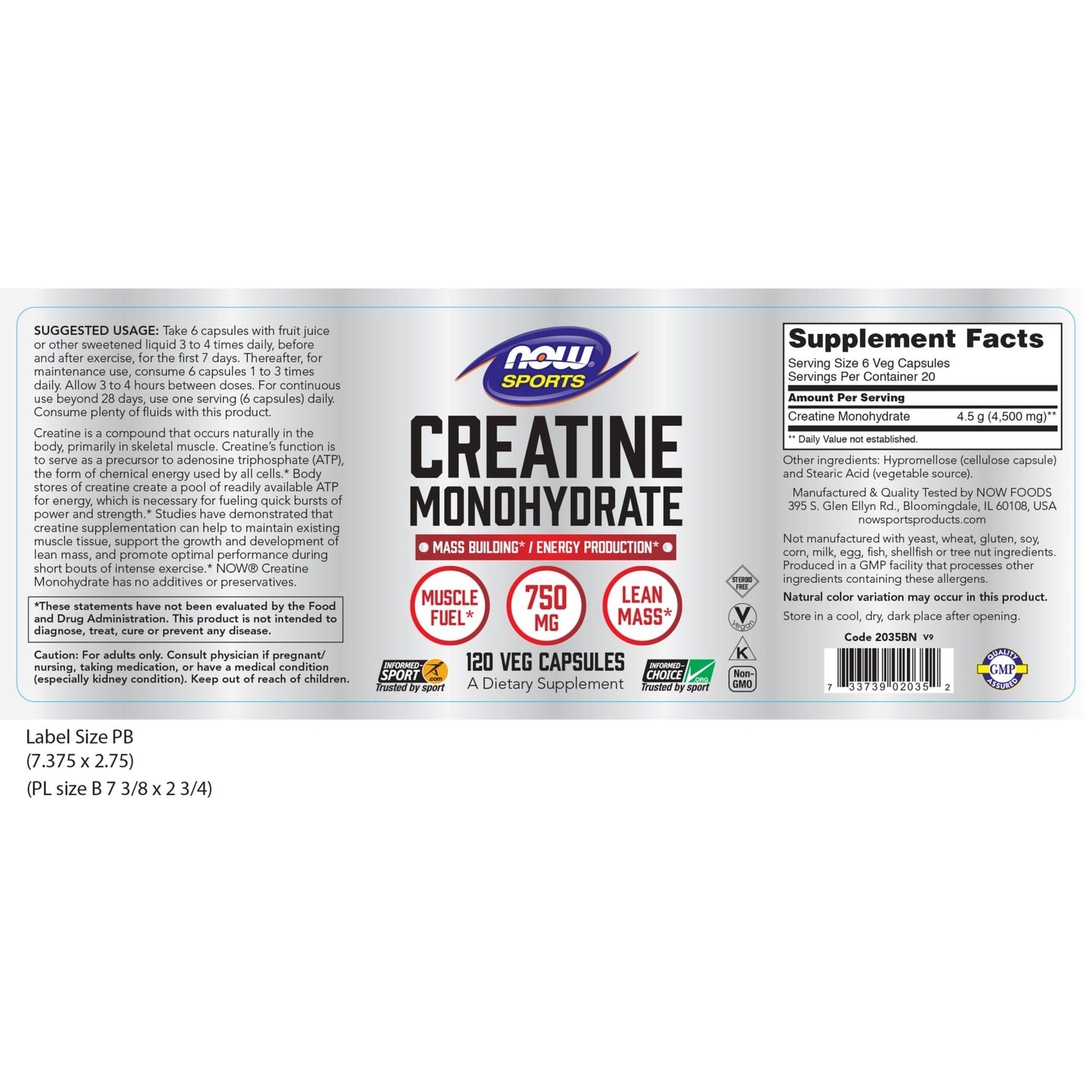 NOW Foods Creatine Monohydrate