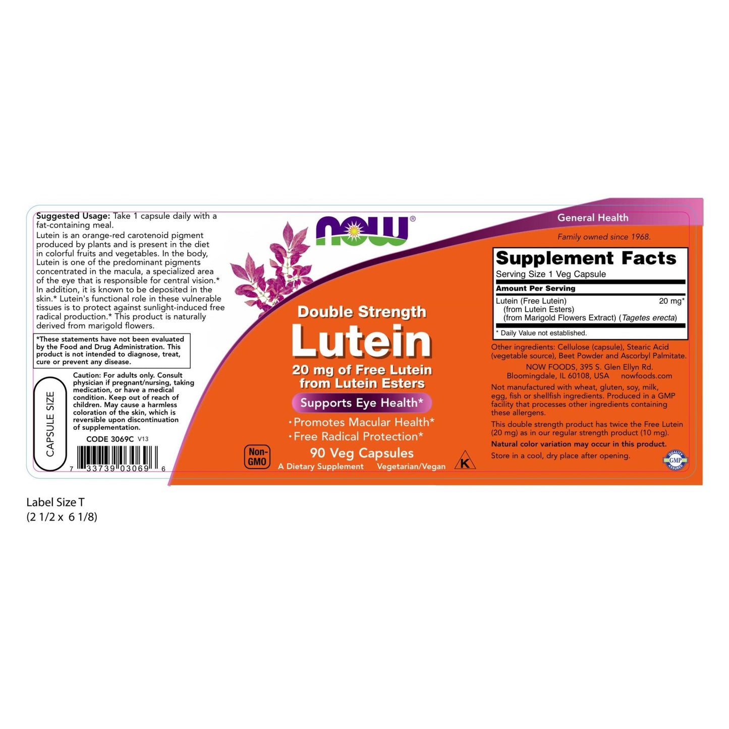 NOW Foods Lutein Double Strength - 20mg
