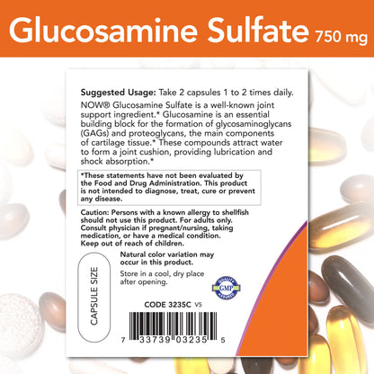 NOW Foods Glucosamine Sulfate 750mg