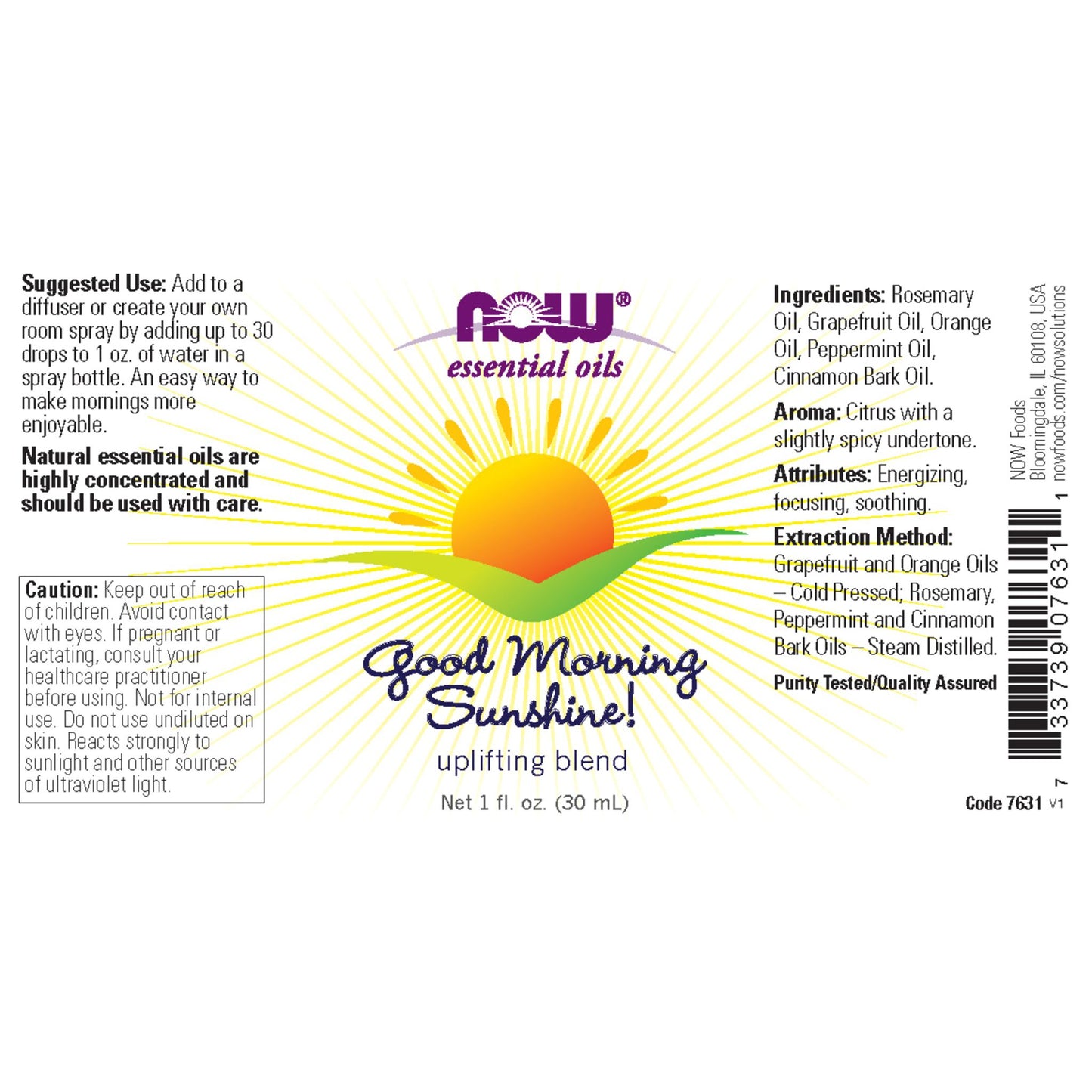 NOW Foods Good Morning Sunshine Essential Oil Blend