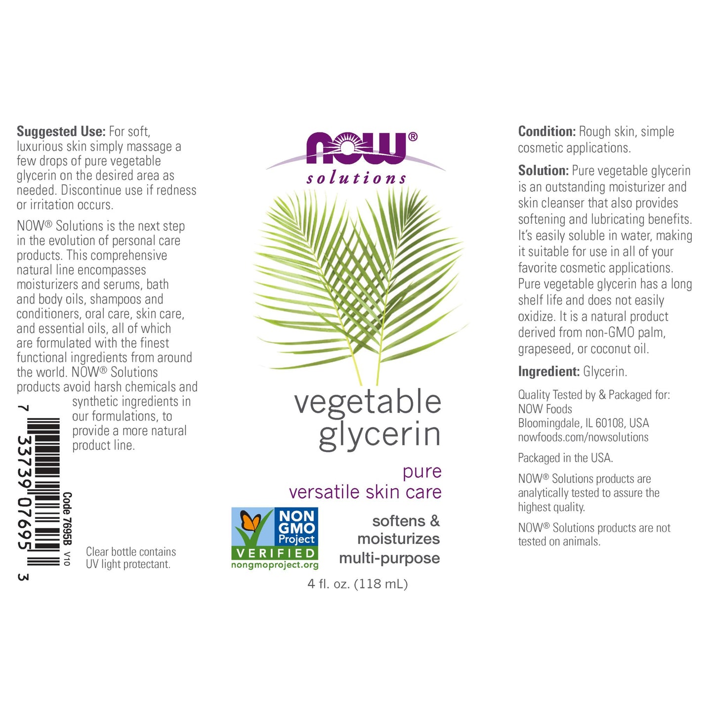 NOW Foods Vegetable Glycerine