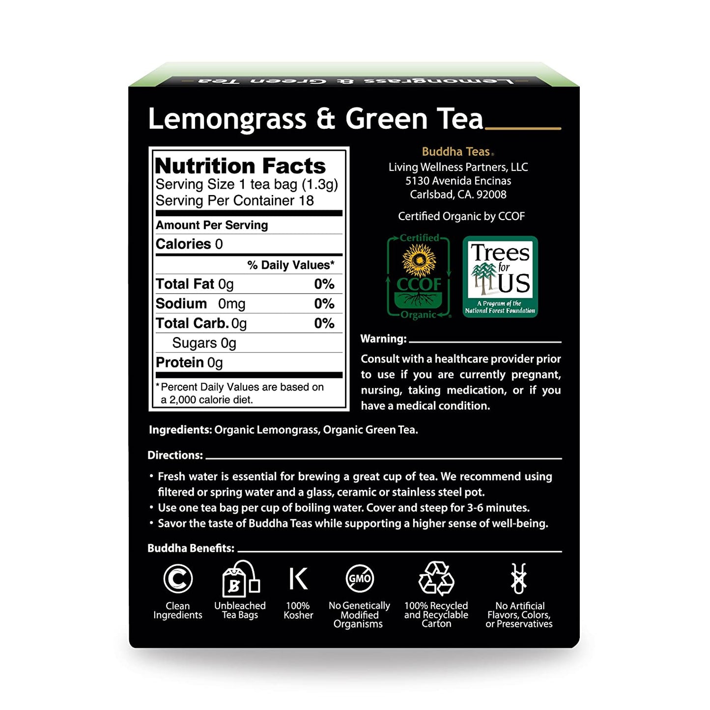 Buddha Organic Lemongrass Green Tea