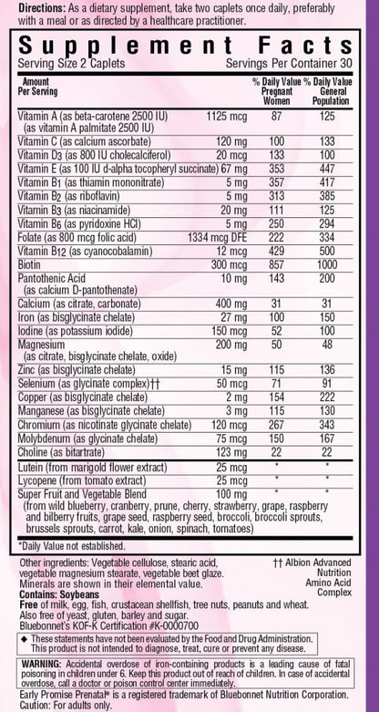 Bluebonnet Prenatal Multi Vitamin