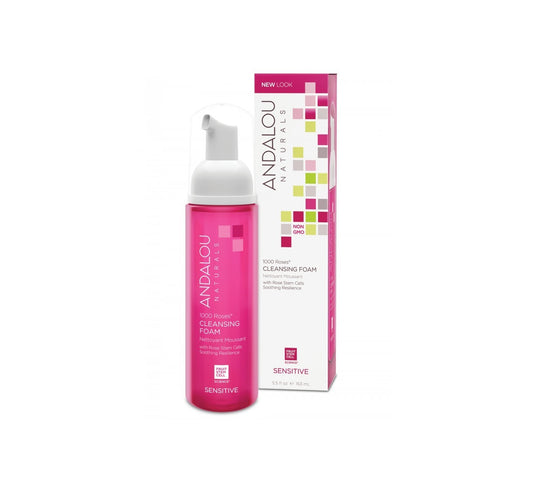 Andalou Naturals Sensitive 1000 Roses Cleansing Foam