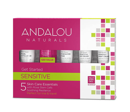 Andalou Naturals Sensitive 1000 Roses Get Started Kit