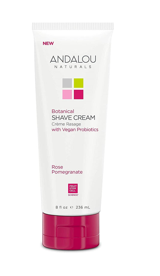 Andalou Naturals Botanical Shave Cream Rose-Pomegranate