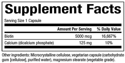 Natural Factors Biotin 5000mcg