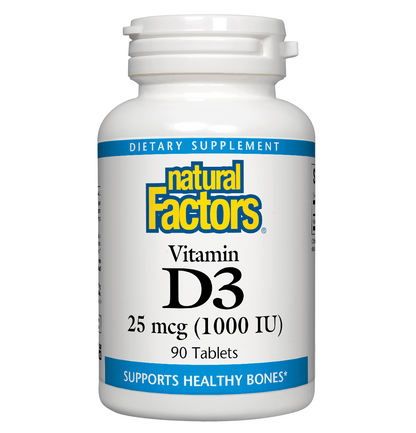 Natural Factors Vitamin D3 25 mcg (1000 IU)