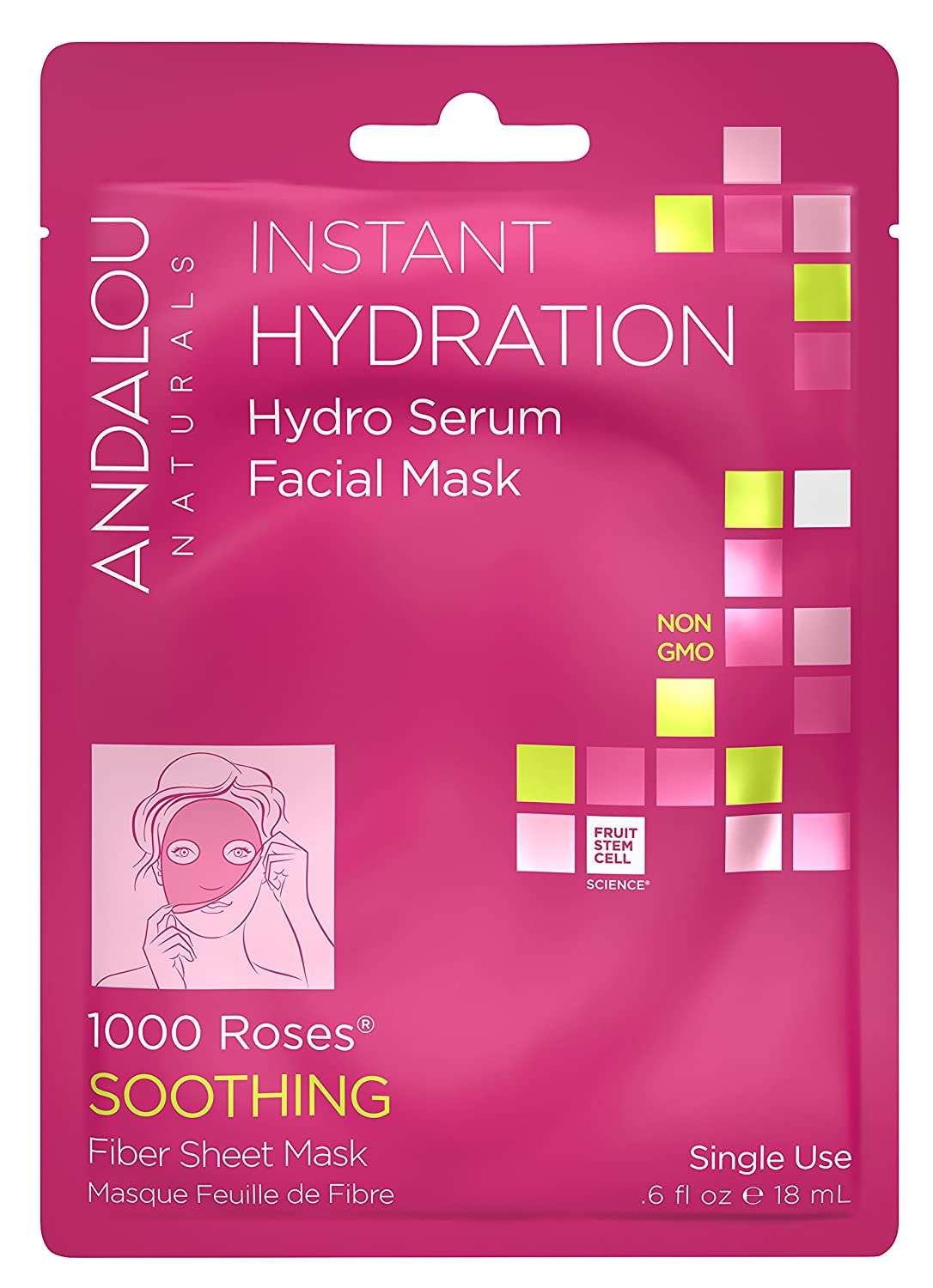 Andalou Soothing 1000 Roses Hydro Serum Sheet Mask