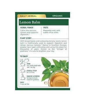 Traditional Medicinals Organic Lemon Balm Tea