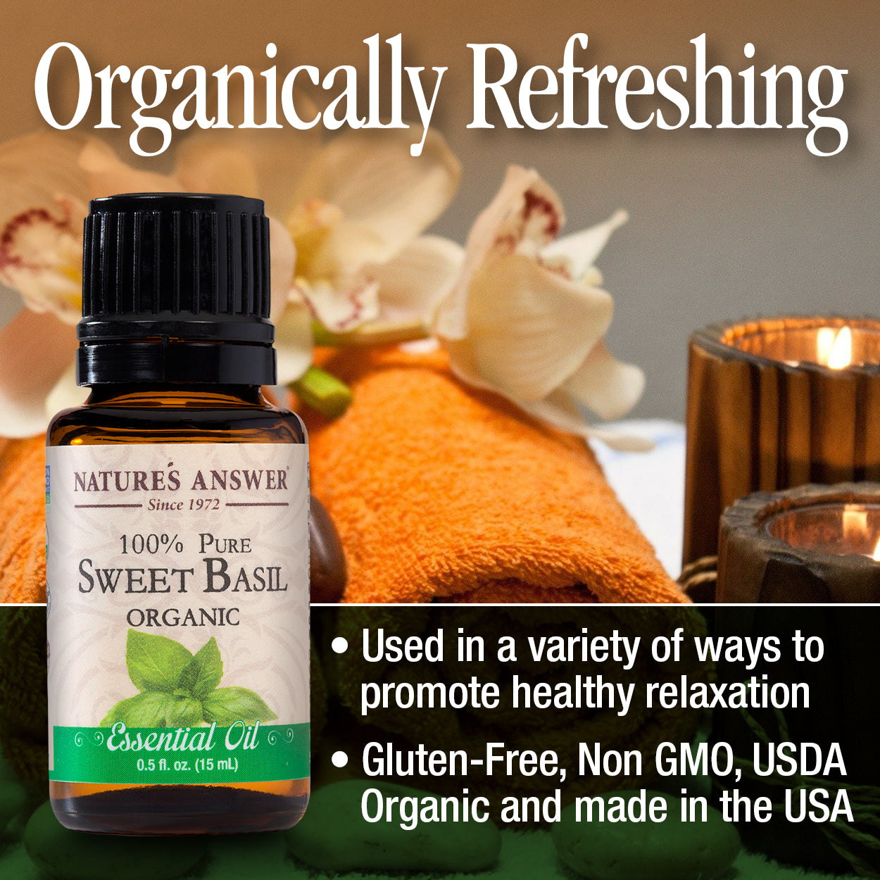 Nature's Answer Sweet Basil Essential Oil Organic