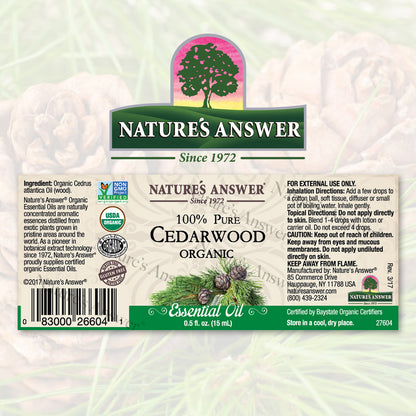 Nature's Answer Cedarwood Essential Oil Organic