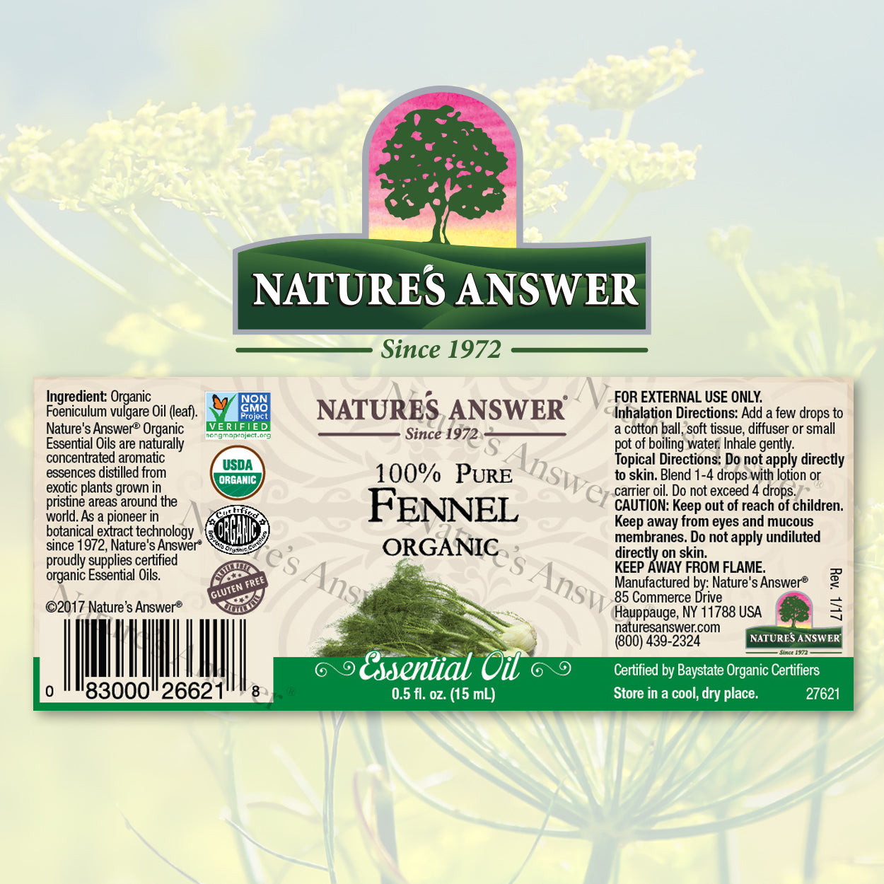 Nature's Answer Fennel Essential Oil Organic
