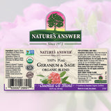 Nature's Answer Geranium Sage Essential Oil Blend Organic