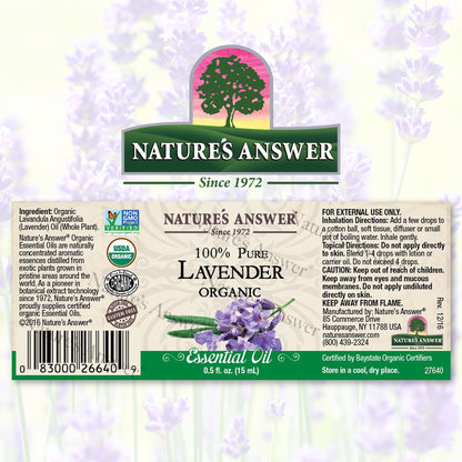 Nature's Answer Lavender Essential Oil Organic