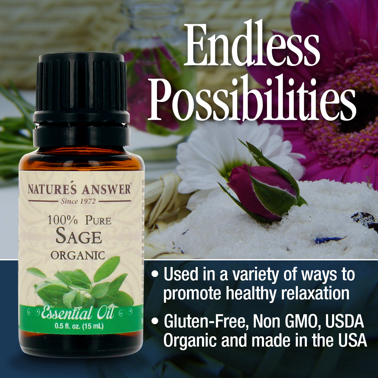 Nature's Answer Sage Essential Oil Organic
