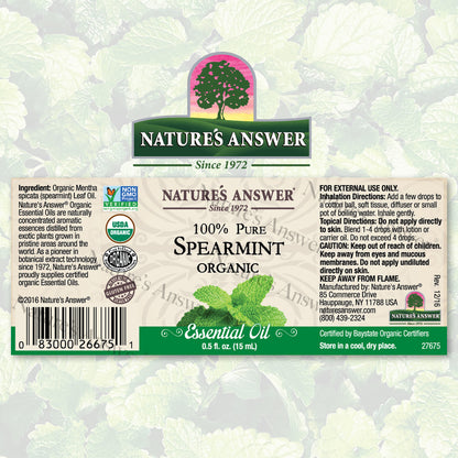 Nature's Answer Spearmint Essential Oil Organic