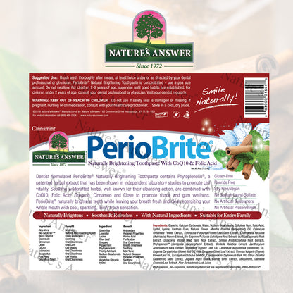 Nature's Answer PerioBrite Toothpaste Cinnamint