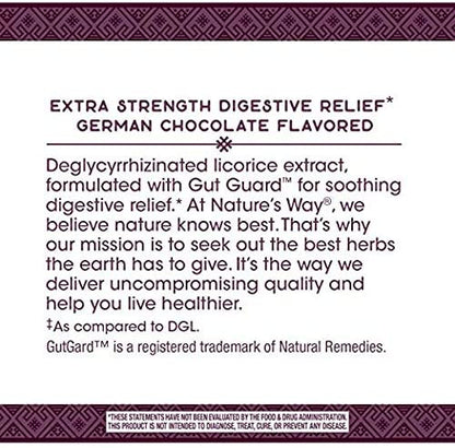 Nature's Way DGL ULTRA 10:1 Extra Strength, German Chocolate Flavored