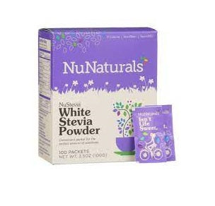 NuNaturals White Stevia Powder Packets