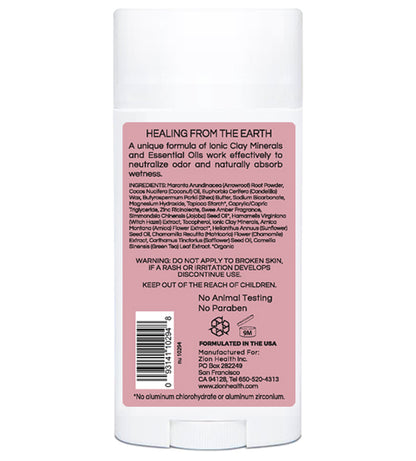 Zion Health Clay Dry Bold - Sweet Amber Vegan Deodorant