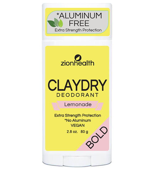 Zion Health Clay Dry Bold – Lemonade Vegan Deodorant