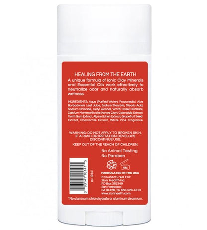 Zion Health Clay Dry Silk - White Pine Vegan Deodorant